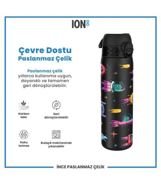 Ion8 - Paslanmaz &Ccedil;elik İnce Suluk - Uzay Gemileri - 600 Ml - Sızdırmaz