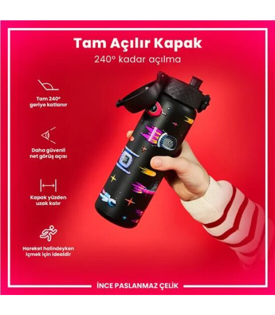 Ion8 - Paslanmaz &Ccedil;elik İnce Suluk - Uzay Gemileri - 600 Ml - Sızdırmaz