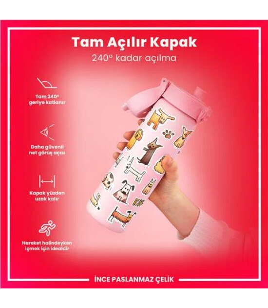 Ion8 - Paslanmaz &Ccedil;elik İnce Suluk - K&ouml;pekler - 600 Ml - Sızdırmaz