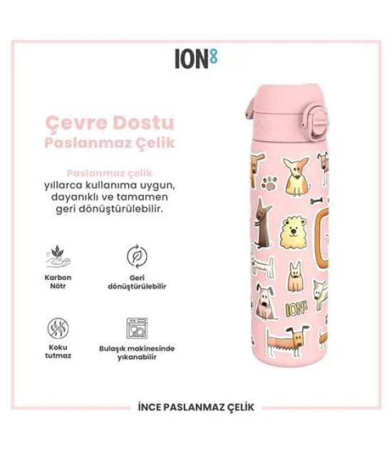 Ion8 - Paslanmaz &Ccedil;elik İnce Suluk - K&ouml;pekler - 600 Ml - Sızdırmaz