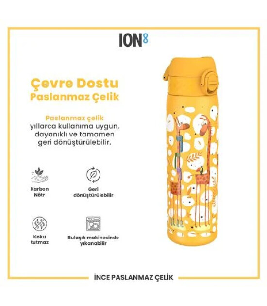 Ion8 - Paslanmaz &Ccedil;elik İnce Suluk - Z&uuml;rafalar - 600 Ml - Sızdırmaz