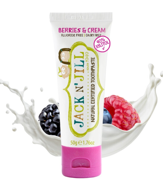 Jack N'Jill Doğal &Ccedil;ocuk Diş Macunu // Berries & Cream - Orman Meyvesi & Krema