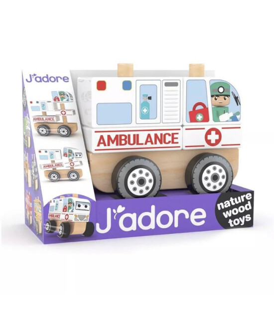 J'adore Ahşap Blok Araçlar // Ambulans