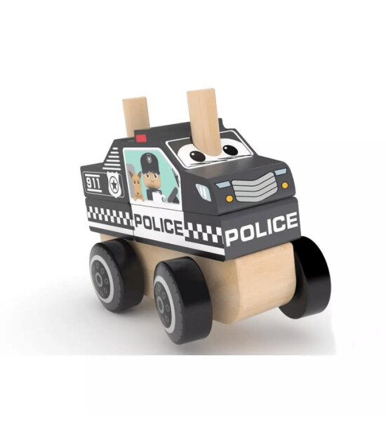 J'adore Ahşap Blok Araçlar // Polis Arabası
