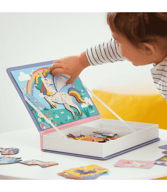 Janod Mıknatıslı Oyun Kitabı - Unicornlar