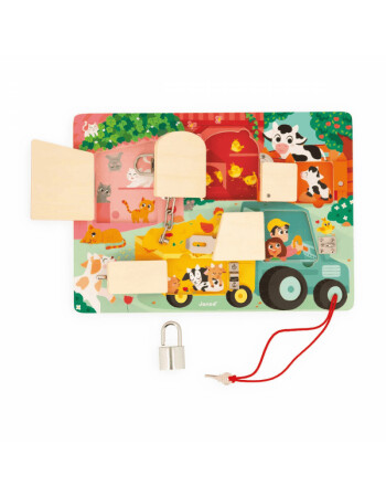 Janod S&uuml;rpriz Kilitli Pano - &Ccedil;iftlik