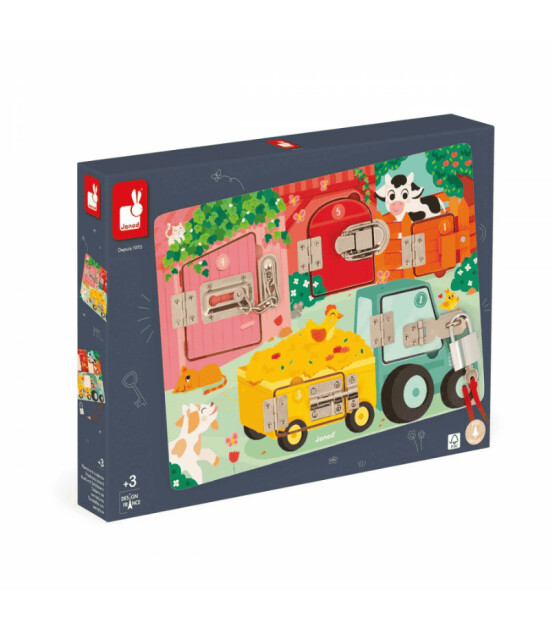 Janod S&uuml;rpriz Kilitli Pano - &Ccedil;iftlik