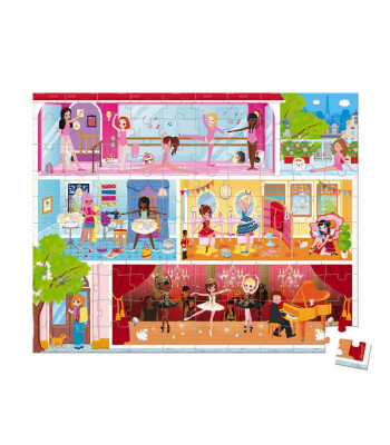 Janod Çanta Puzzle // Dans Akademi (100 Parça)