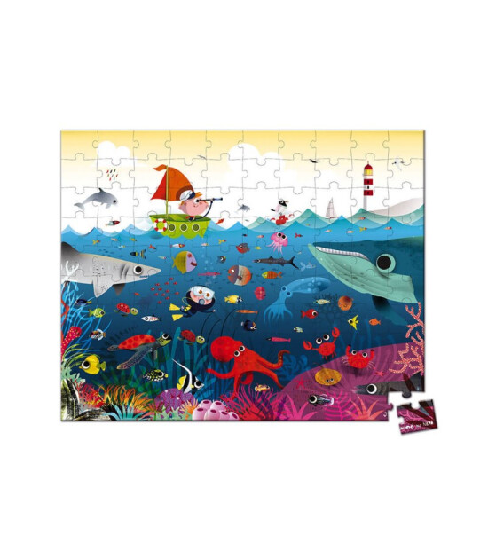 Janod Çantalı Puzzle // Sualtı Dünyası (100 Parça)