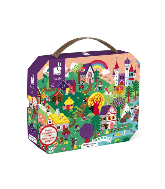 Janod Çanta Puzzle ve Bulmaca // Masal (24 Parça)