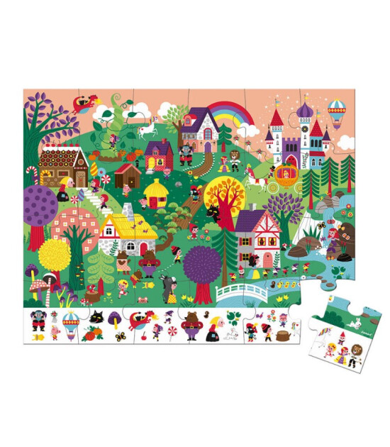 Janod Çanta Puzzle ve Bulmaca // Masal (24 Parça)