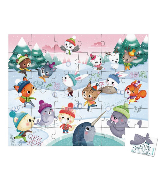Janod Çanta Puzzle // Kar Partisi (36 Parça)
