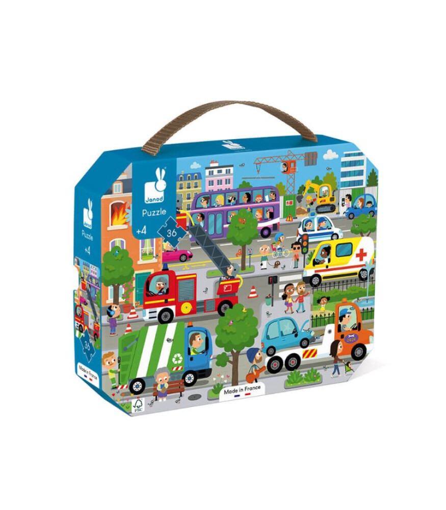 Janod Puzzle // Şehir (36 Parça) - Keyif Bebesi | Kids & Toys