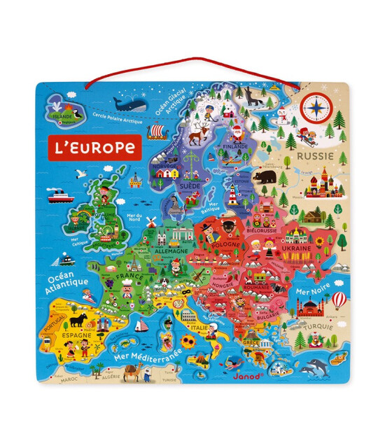 Janod  Mıknatıslı Oyun Avrupa Haritası (40 Parça)