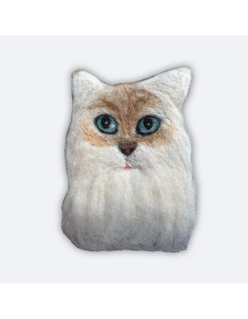 JantiFox El Yapımı Ke&ccedil;e Fig&uuml;r // Mavi G&ouml;zl&uuml; Kedi