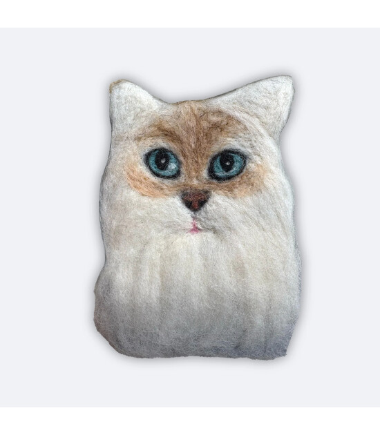 JantiFox El Yapımı Ke&ccedil;e Fig&uuml;r // Mavi G&ouml;zl&uuml; Kedi