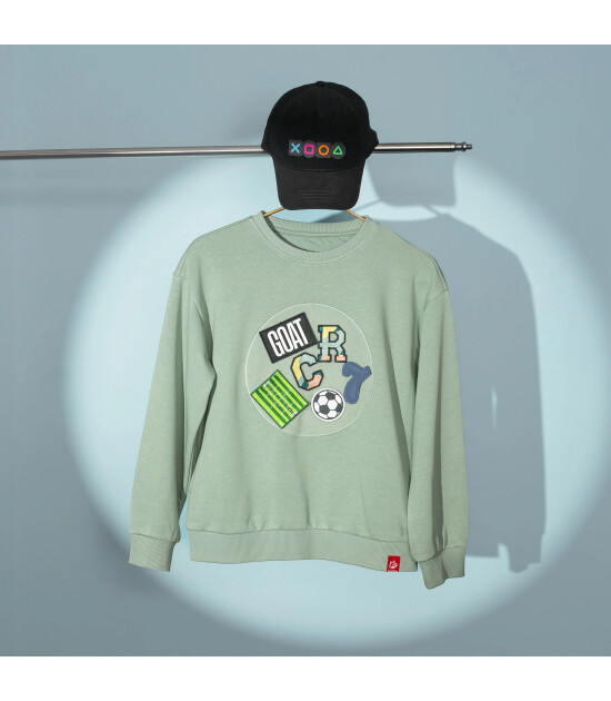 JantiFox &Ccedil;ocuk Sweatshirt // Yeşil