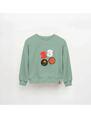 JantiFox &Ccedil;ocuk Sweatshirt // Yeşil