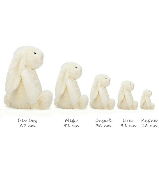 Jellycat Bashful Krem Tavşan (Dev Boy)