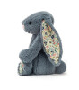 Jellycat Çiçekli Koyu Mavi Tavşan (Orta Boy)