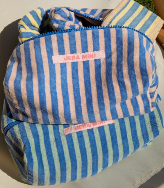 JERA MİNİ Havlu Makyaj Çantası// Gold Sea