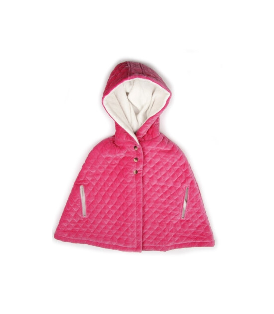 Kate Quinn Organics %100 Organik Kadife Quilted Cape (Hot Pink)