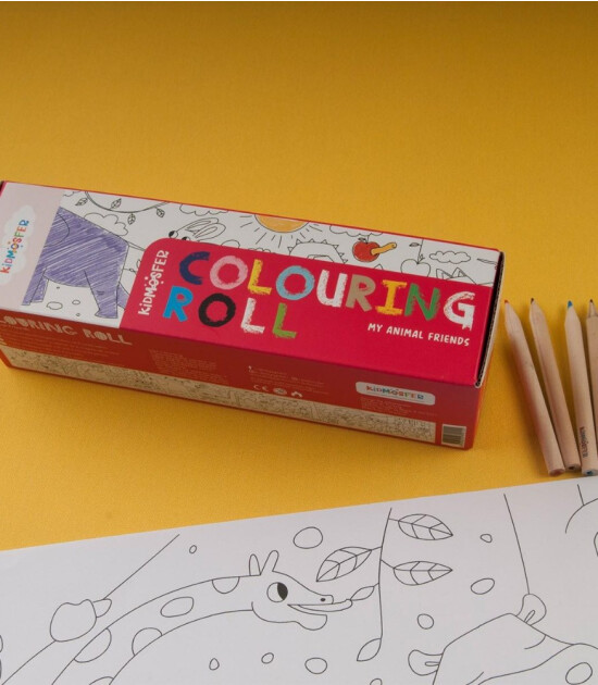 Kidsmosfer Boyama Rulosu Colouring Roll / My Animal Friends