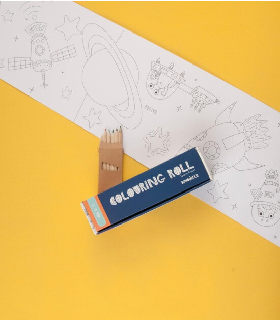 Kidsmosfer Boyama Rulosu Colouring Roll / Space Travel