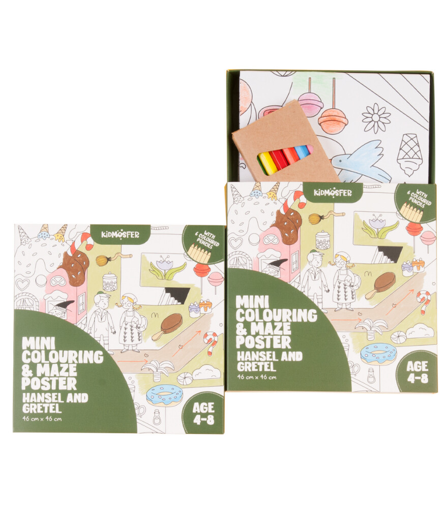 Kidsmosfer Boyama Seti- Mini Coloring - Maze Poster / Hansel And Gretel ...