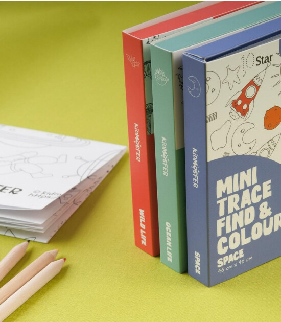 Kidsmosfer Boyama Seti Mini Trace, Find & Colour / Space