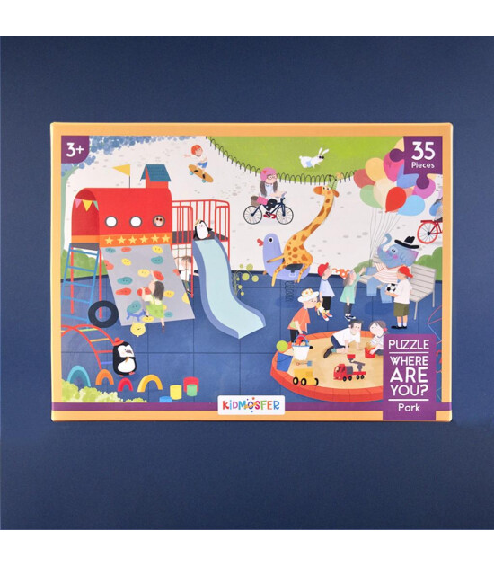 Kidmosfer Where Are You / Neredesin / Park Puzzle (Yapboz) / 35 Parça 3+ Yaş  