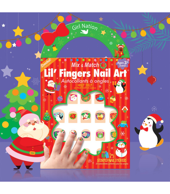 Girl Nation Lil Fingers Tırnak Sticker // Holly Jolly