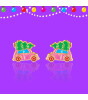 Girl Nation Holiday Studs Küpe // Car with Tree