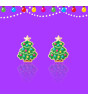 Girl Nation Holiday Studs Küpe // Happy Christmas Tree