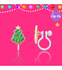 Girl Nation Holiday Clip On Klipsli Küpe // Happy Christmas Tree
