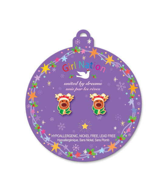 Girl Nation Holiday Studs Küpe // Reindeer Magic