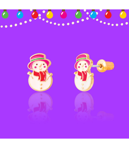 Girl Nation Holiday Studs Küpe // Snowman Wonderland
