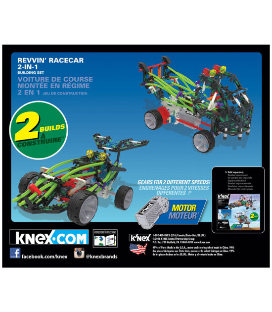 K'Nex K’Nex Yarış Araçları 2 Model (Motorlu) Building Set Knex 16005   