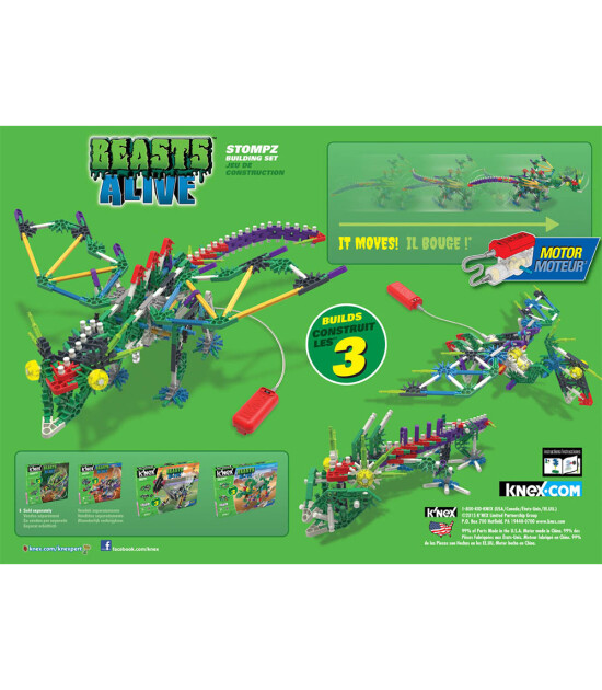K'Nex K’Nex Stompz Yapım Seti (Motorlu) Beasts Alive Knex 34485        