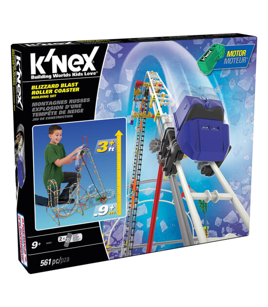 K'Nex K’Nex Blizzard Blast Roller Coaster Seti (Motorlu) Thrill Rides K
