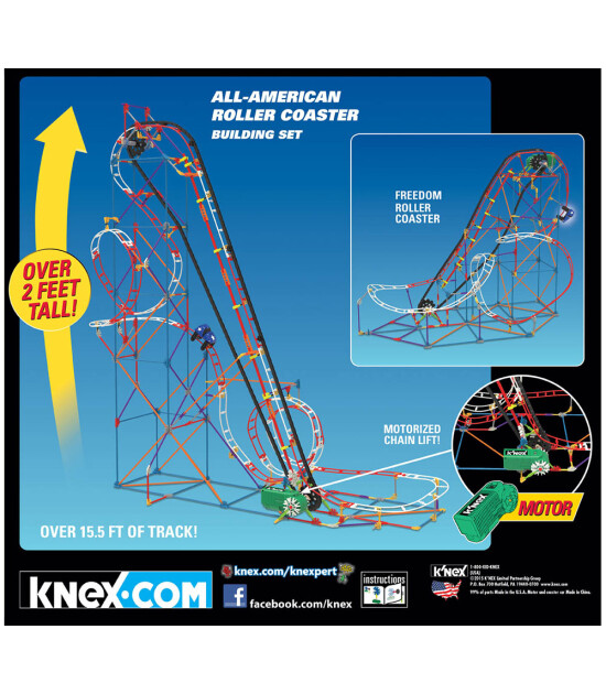 K'Nex K’Nex All Star Adventure Roller Coaster Seti (Motorlu)Thrill Ride