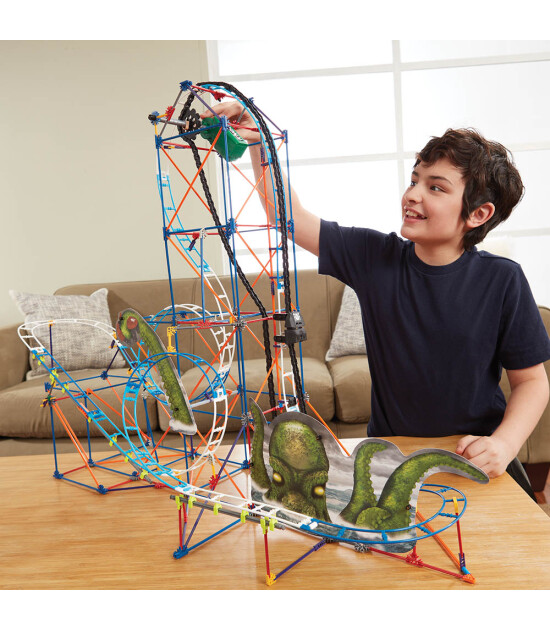 K'Nex  Krakens Revenge Roller Coaster 17616 (Motorlu)             