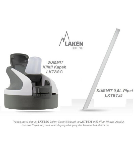 Laken Summit Çelik Termos Pipetli Suluk (500 ml) // Haki