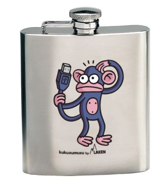 Laken Yassı &Ccedil;elik Termos Cep Matara(230ML) // Kukuxumusu - Mono