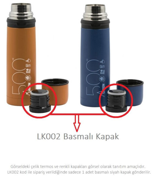 Laken Thermo Liquids Plastik Basmalı Yedek İç Kapak