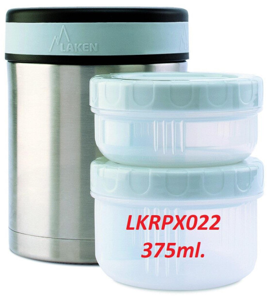 Laken Yemek Termos i&ccedil;i Yedek PP Kap (375 ml) // Gri