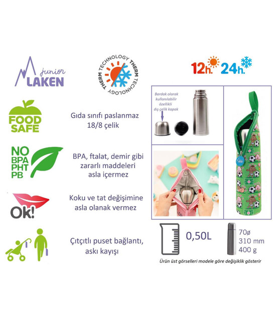 Laken Neoprene Kılıflı Termos Şişe (500 ml) // Space Oddity