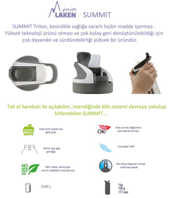 Laken Summit Tritan Pipetli Suluk (450 ml) // Pekemonsters