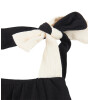 Lally Things Colorblock Çift Taraflı Uzun Elbise // Siyah-Beyaz