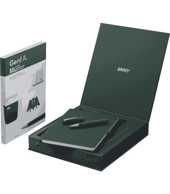 Lamy 2000 Dolma Kalem Fiberglass 14K Altın Pine Defter Seti (F U&ccedil;)